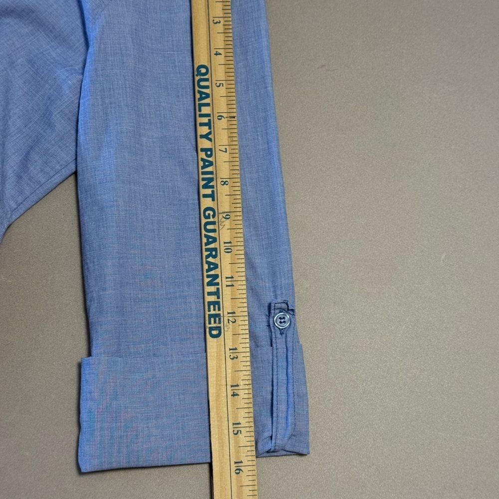 Harve Benard Light Blue Button Down Shirt 💯 % Cotton - Picture 8 of 10